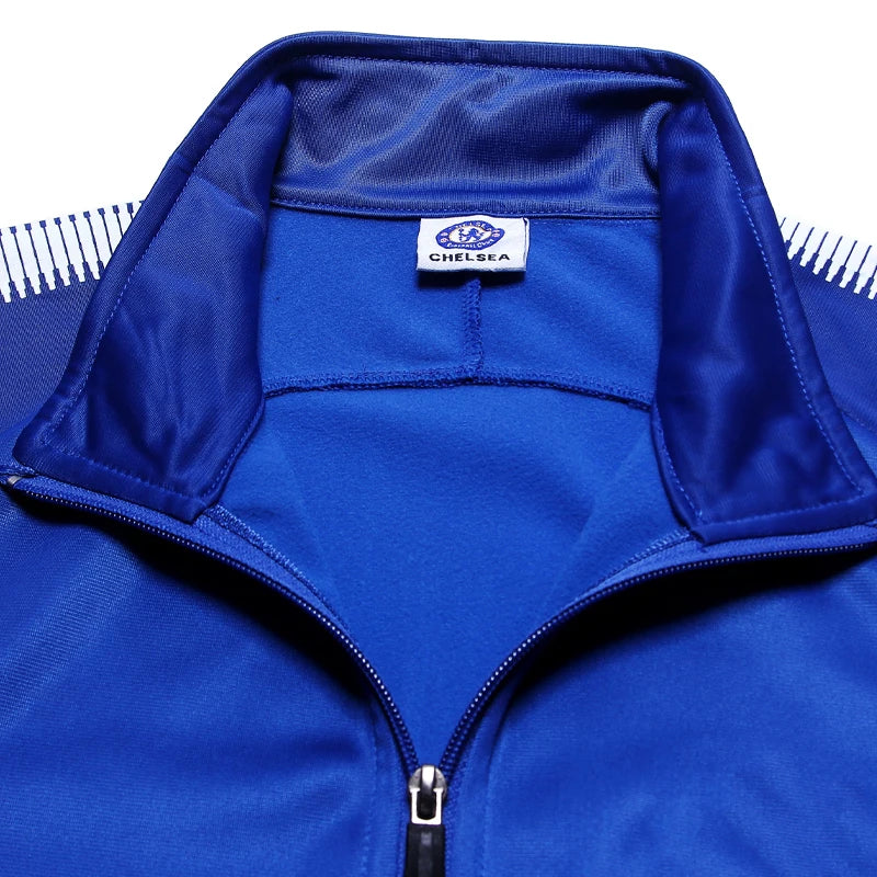 The Neck and Zip of the Men's Full Zip Mid Layer Training Top