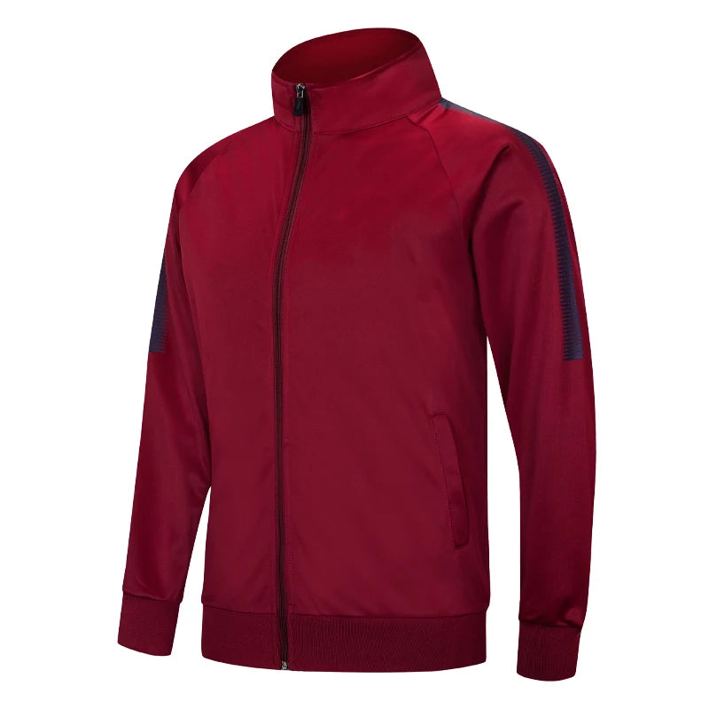 red Men's Full Zip Mid Layer Training Top
