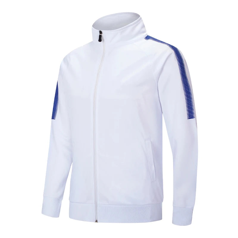 White Men's Full Zip Mid Layer Training Top