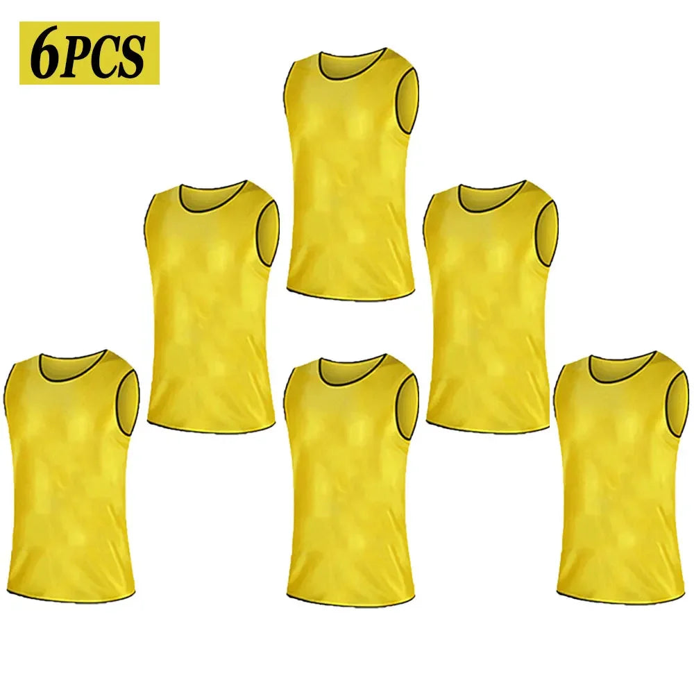 Six Football Training Bibs