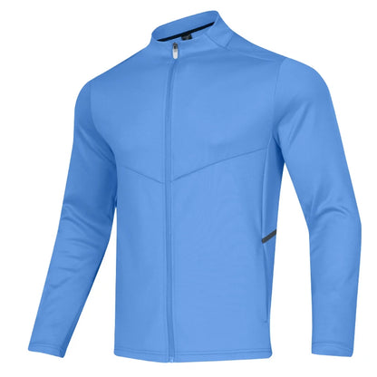 Light Blue FA Full Zip Mid Layer top