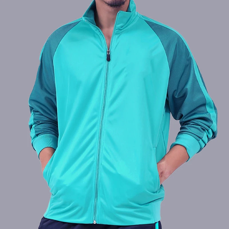 Man wearing FA Training Full Zip Mid Layer top