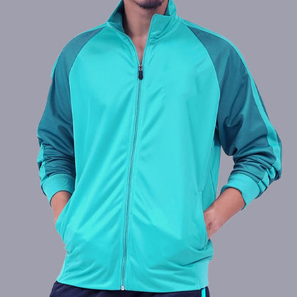 Man wearing FA Training Full Zip Mid Layer top