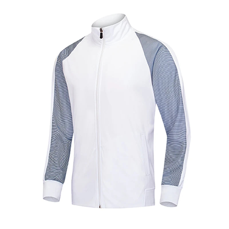 White FA Training Full Zip Mid Layer top