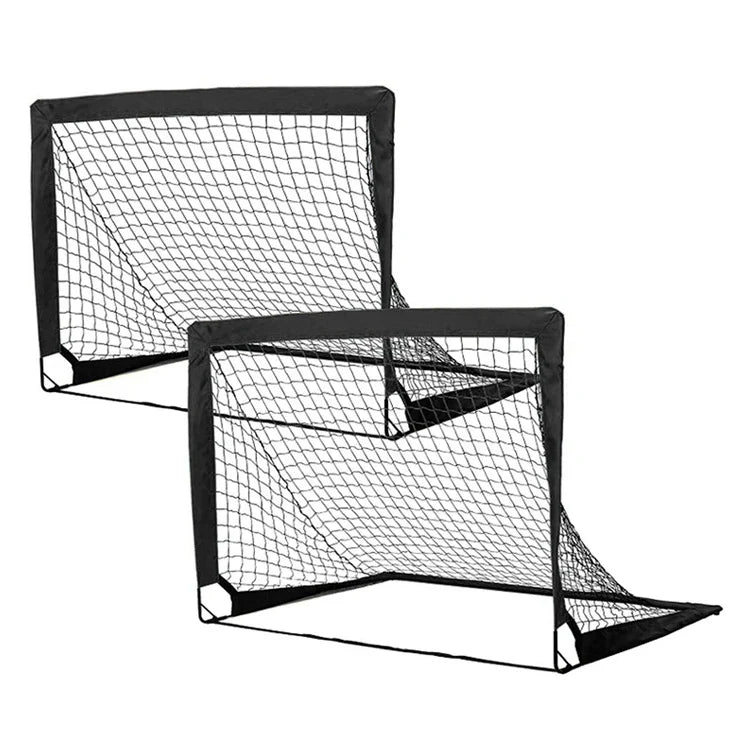 Set of two black Kids Mini Football Match Goal