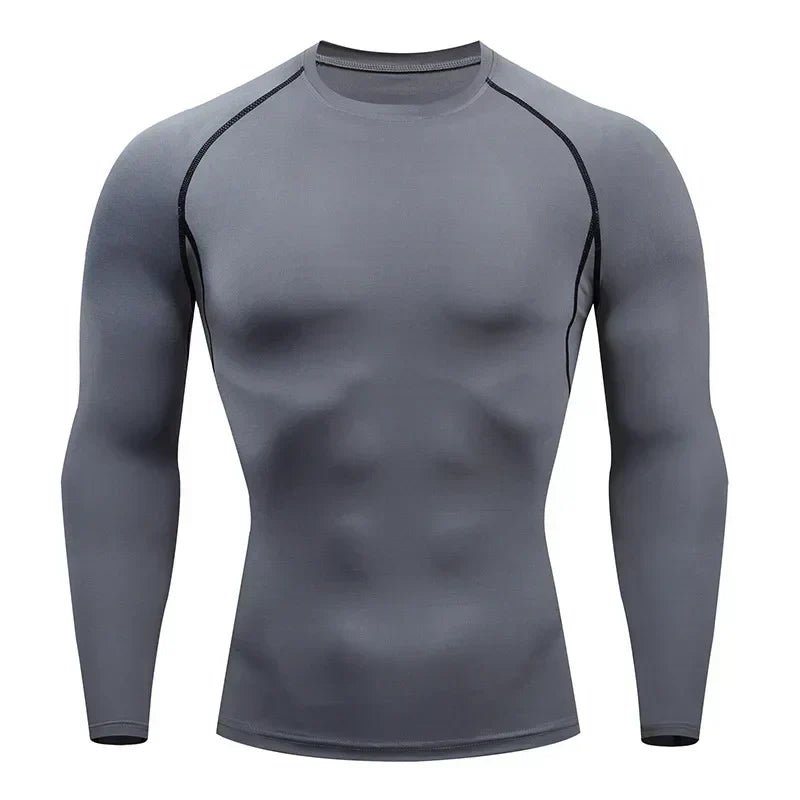 Men's Active Compression Training Top Light Blue