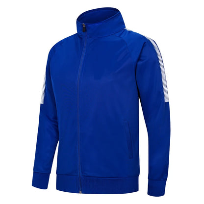 Side view of blue Men's Full Zip Mid Layer Training Top