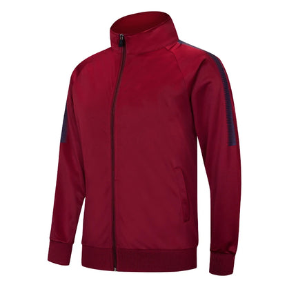 red Men's Full Zip Mid Layer Training Top