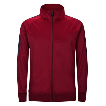 Red Front view of Men's Full Zip Mid Layer Training Top