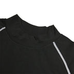 Black Collar of Mens Long Sleeve Compression Shirt