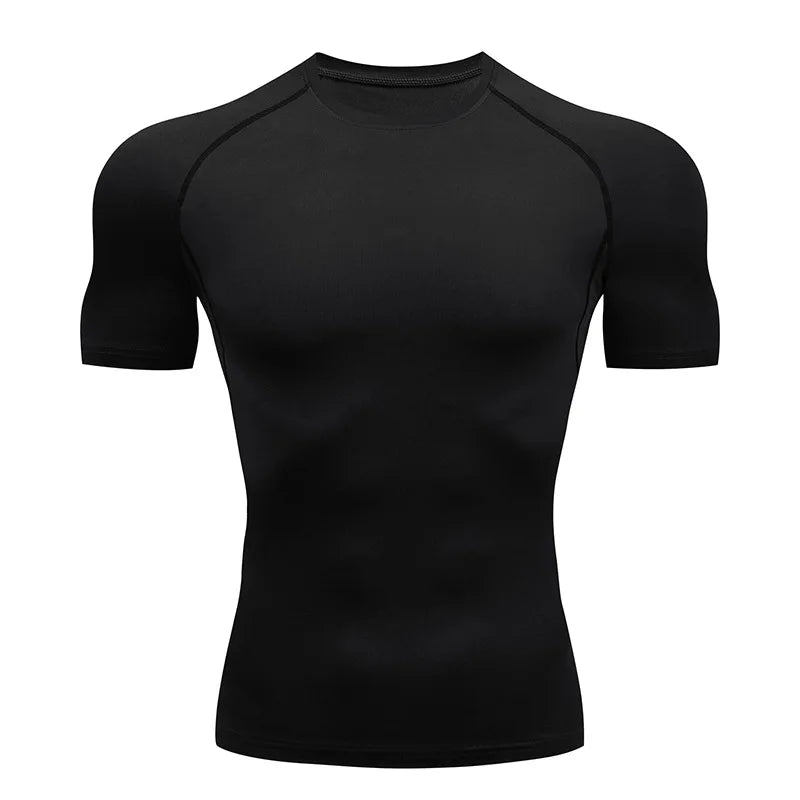 Black Short Sleeve Compression Shirt