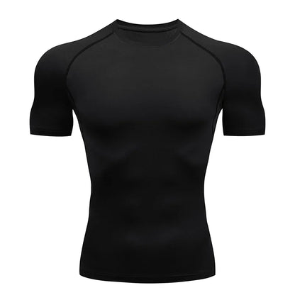 Black Short Sleeve Compression Shirt