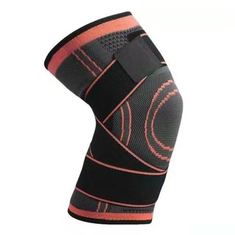 Strapped knee support designed for knee pain relief with padding and adjustable straps