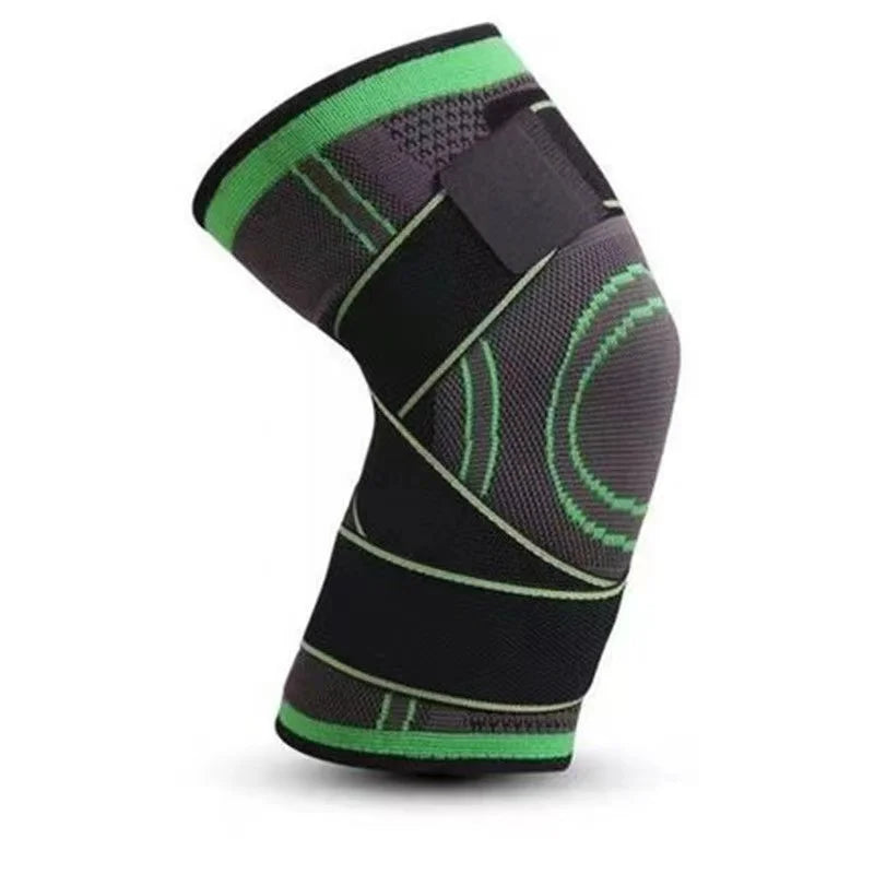 Strapped knee support designed for knee pain relief with padding and adjustable straps