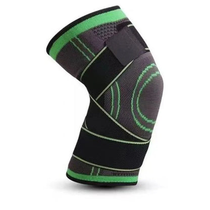 Strapped knee support designed for knee pain relief with padding and adjustable straps